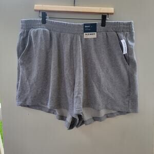 WOMENS GRAY HIGH WAISTED KNIT SHORTS BY OLD NAVY‎ SIZE XX-LARGE (20-22)